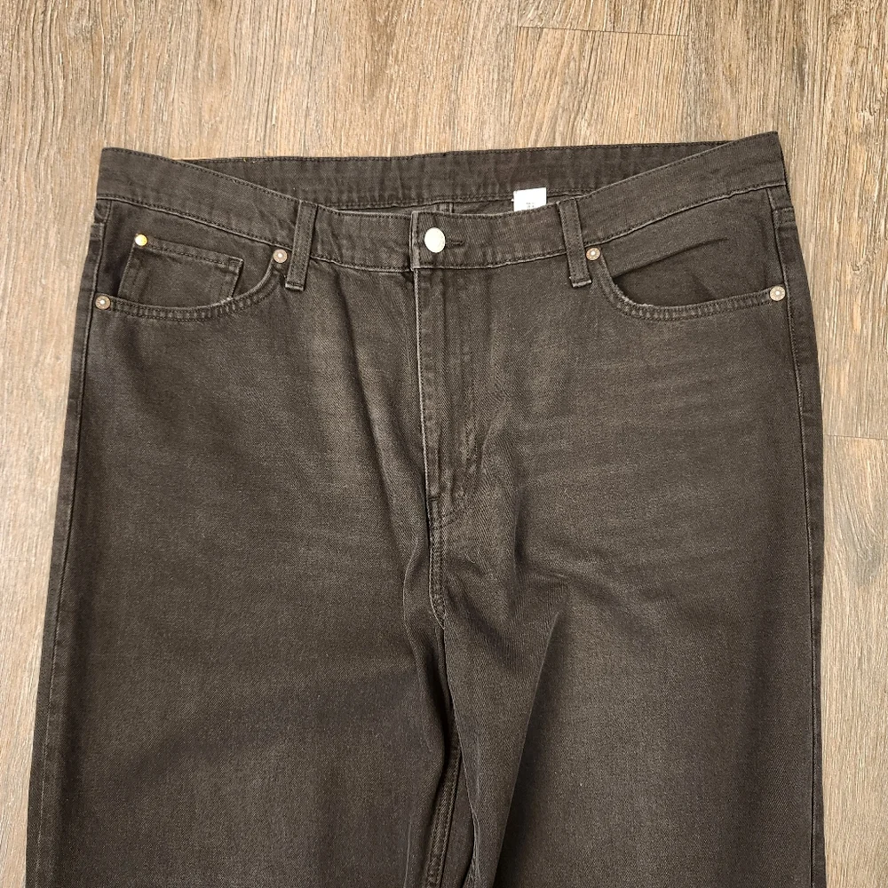 & Denim Black Womens Jeans , Ladies Jeans, Size 18, Loose Straight, High Waist - Picture 2 of 6
